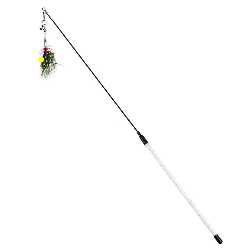 Flying Bug Cat Wand Teaser Toy with Bell for Indoor Play