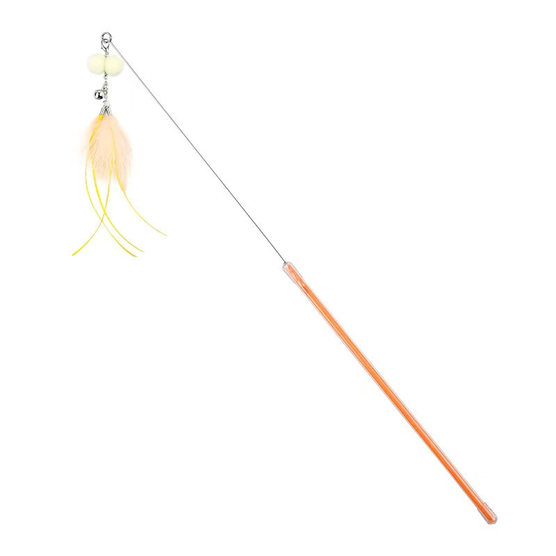 Flying Bug Cat Wand Teaser Toy with Bell for Indoor Play