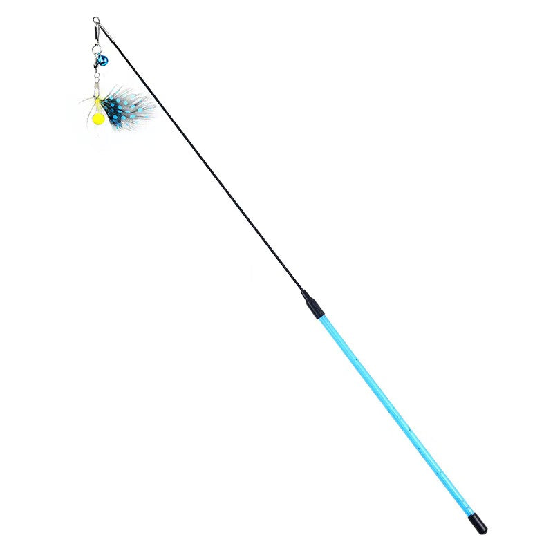 Flying Bug Cat Wand Teaser Toy with Bell for Indoor Play