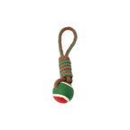 Christmas rope dog tug toy for chewing and teeth cleaning