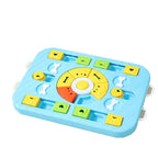 Dog puzzle toy with rotating treat compartments for slow feeding