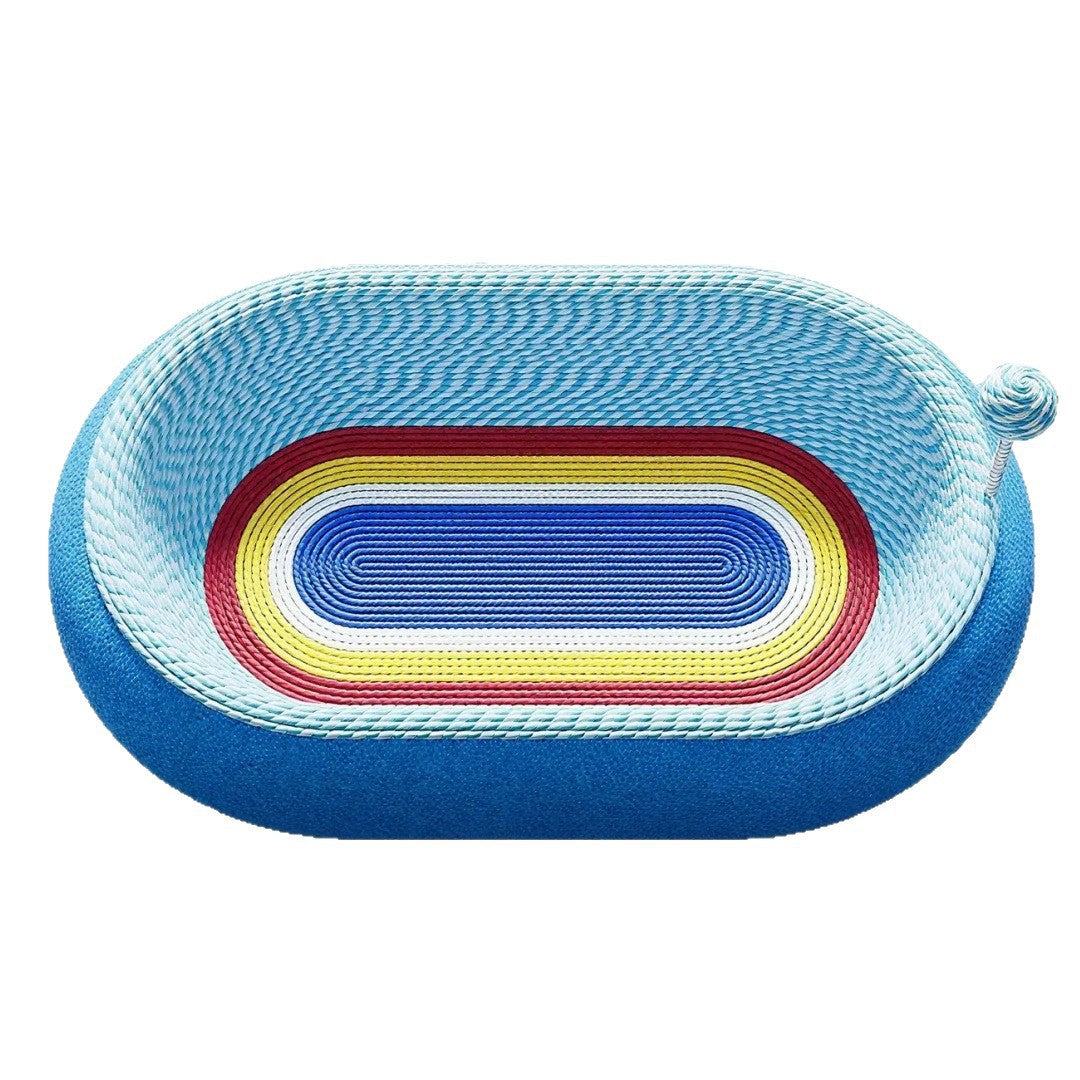 Oval sisal cat scratching board for furniture protection
