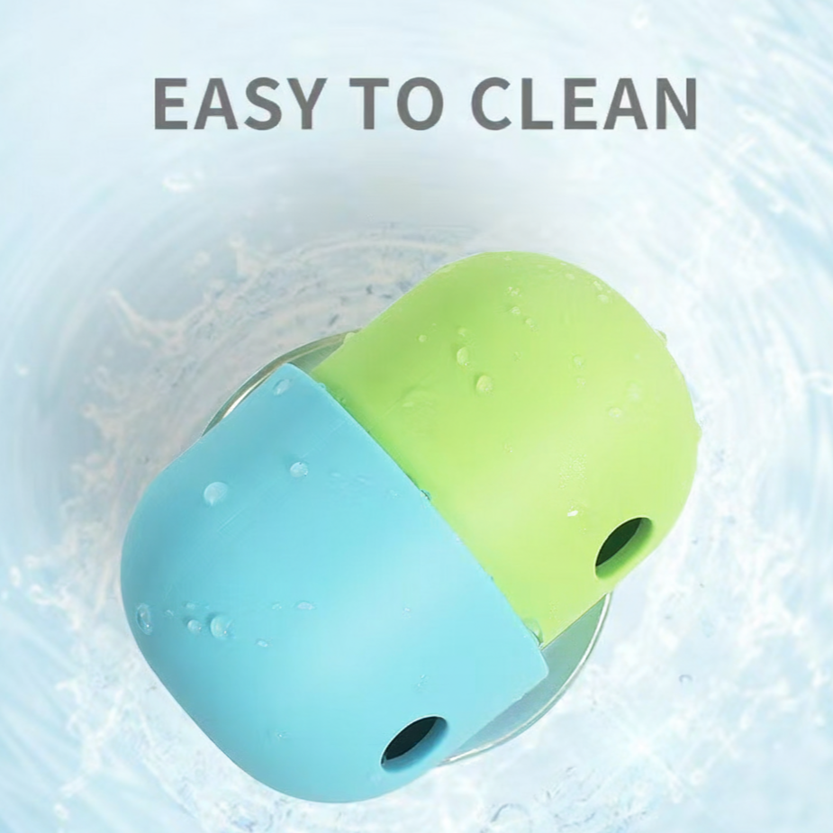 Silicone dog treat ball toy for chewing and slow feeding