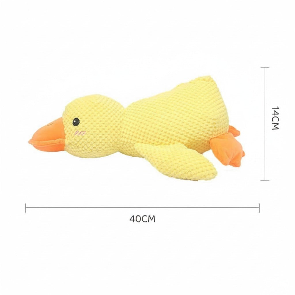 Soft squeaky duck toy for teething puppies and small breeds